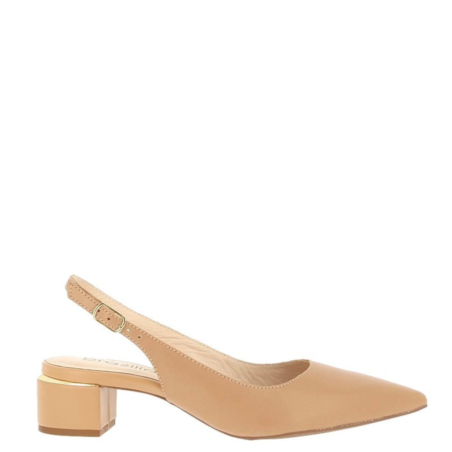 Edits Brazilio | Brazilio 1470509 Taupe Slingback Heel