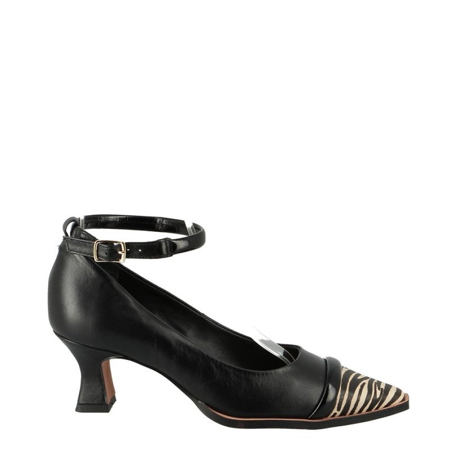 Womens Brazilio Mid Heels | Brazilio 5330008 Black Zebra Pump