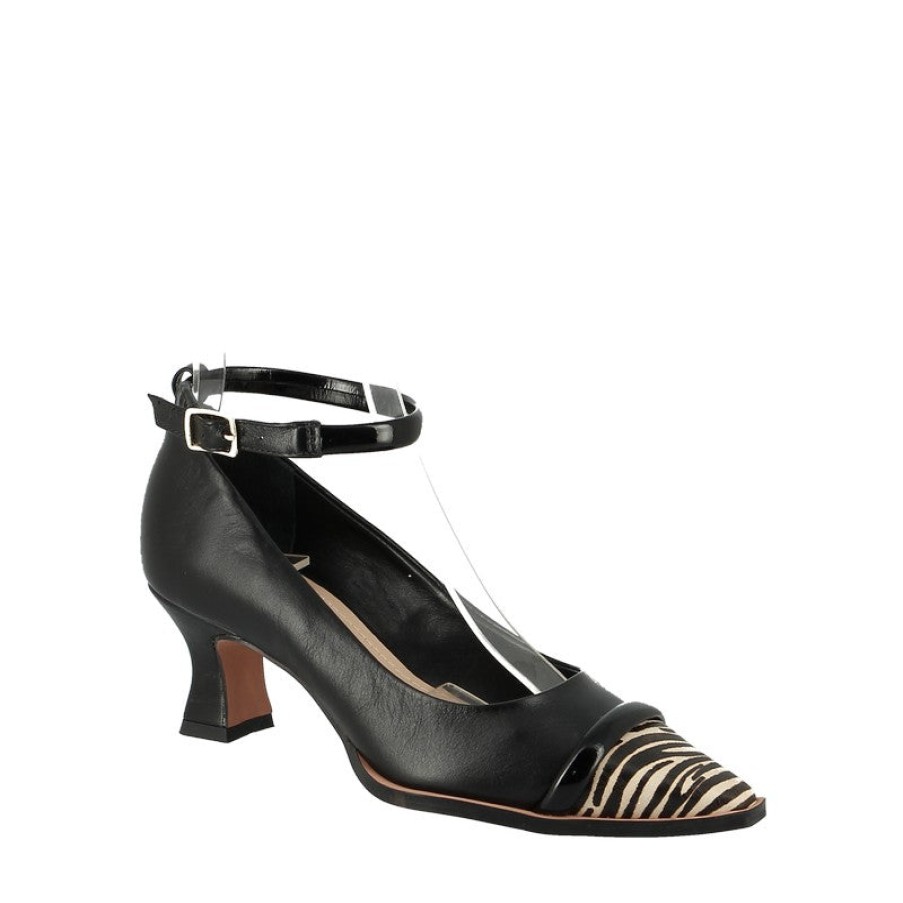 Womens Brazilio Mid Heels | Brazilio 5330008 Black Zebra Pump