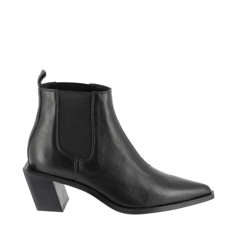 Womens Skin Ankle Boots | Skin Toronto Black Ankle Boot