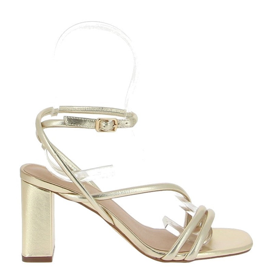 Edits Nude | Nude Dante Gold Heeled Sandal