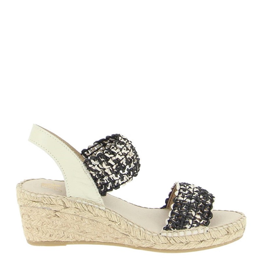 Womens Juncal Aguirre | Juncal Aguirre 2277 Black Multi Wedge Espadrille