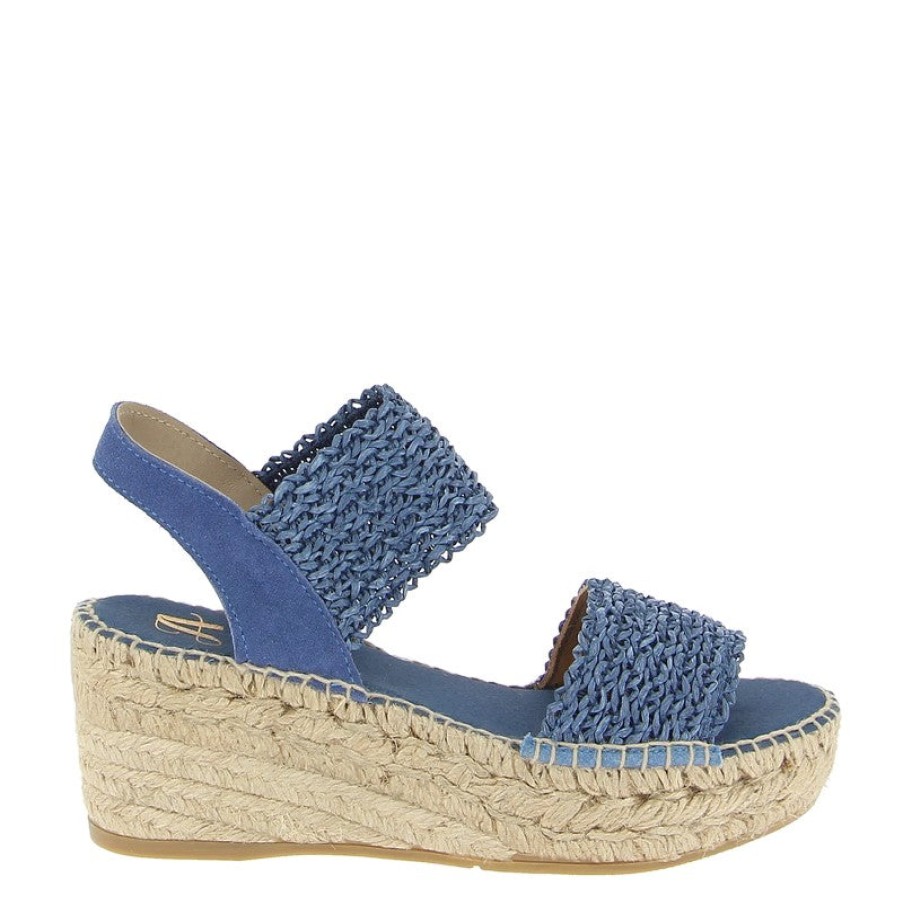 Womens Juncal Aguirre | Juncal Aguirre 2525 Blue Wedge Espadrille