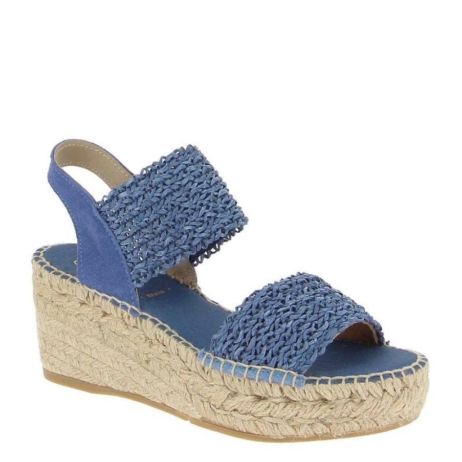 Womens Juncal Aguirre | Juncal Aguirre 2525 Blue Wedge Espadrille