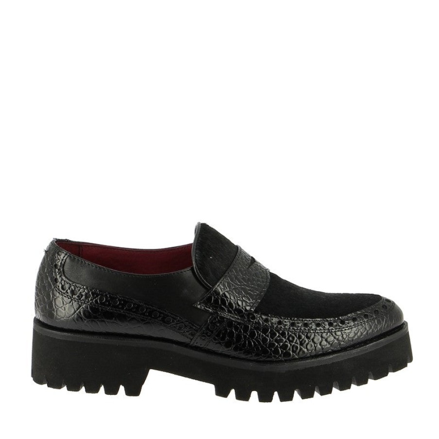 Womens Torretti | Torretti 8585 Black Loafer