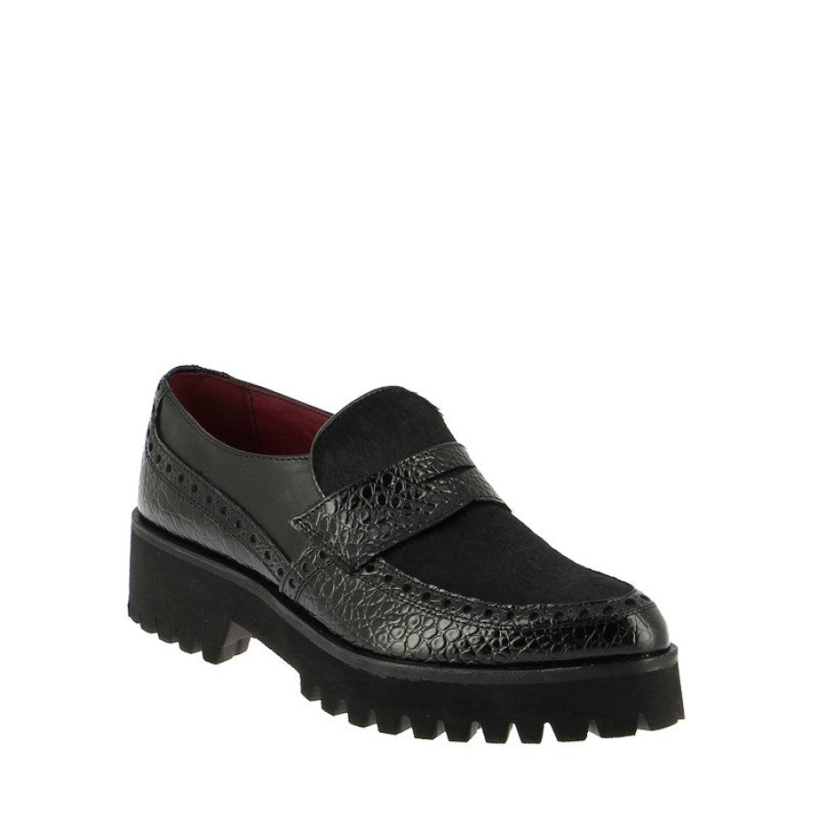 Womens Torretti | Torretti 8585 Black Loafer