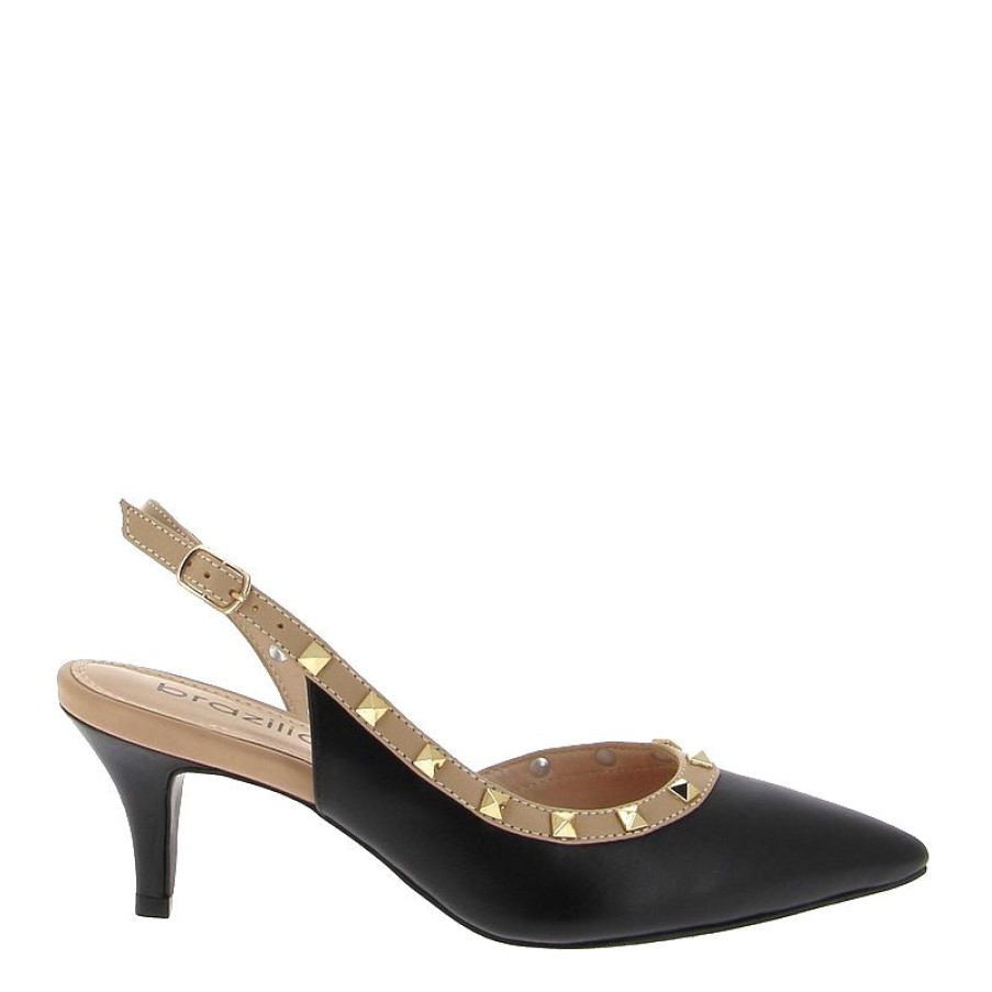 Edits Brazilio | Brazilio 1300589 Black Slingback Heel