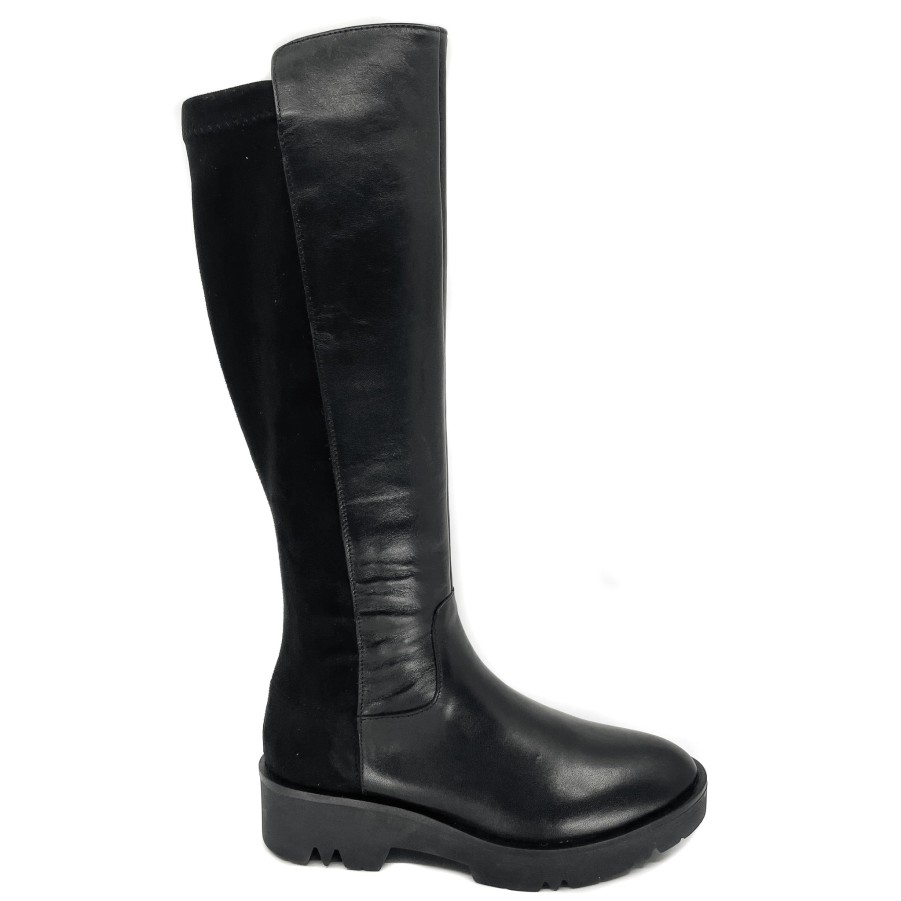 Womens Nu By Neo Knee High Boots | Nu By Neo 1002 Black Knee High Boot