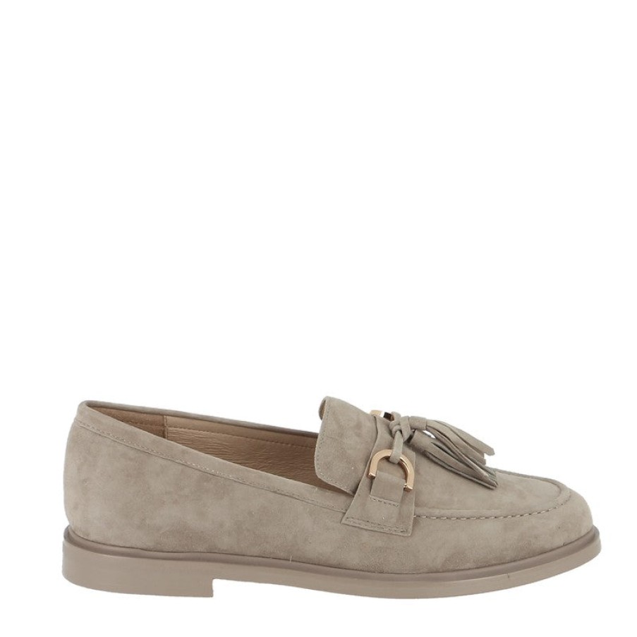 Womens Mollini | Mollini Gelly Taupe Suede Loafer