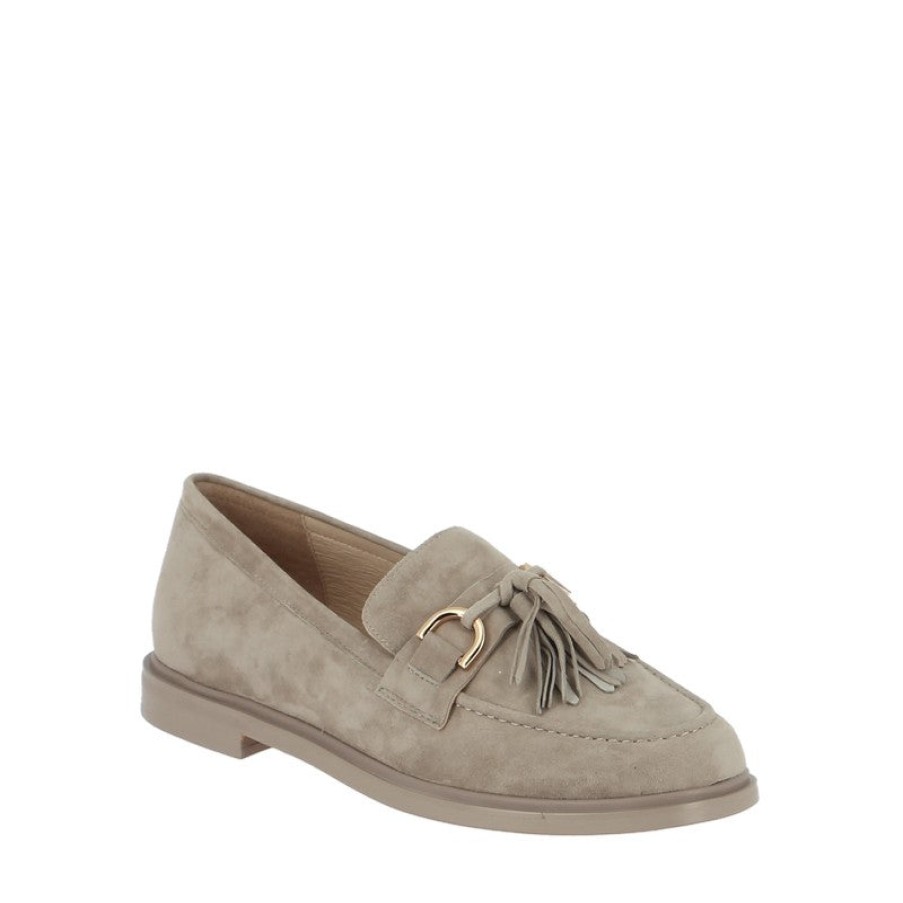 Womens Mollini | Mollini Gelly Taupe Suede Loafer