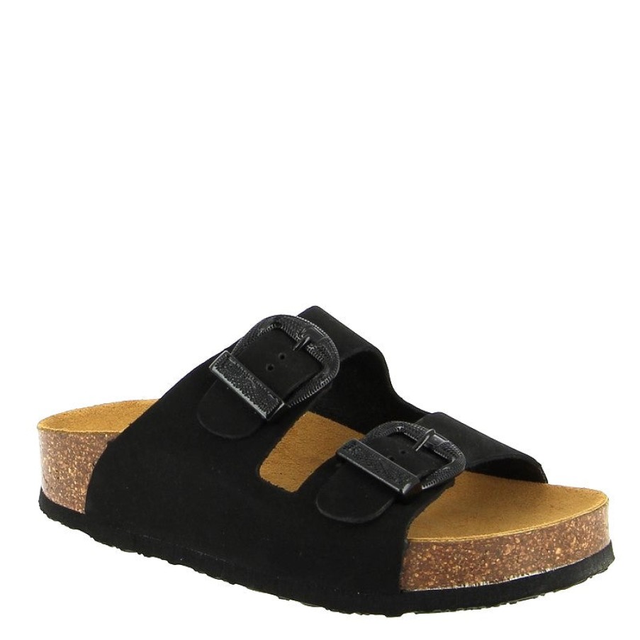 Womens Plakton | Plakton 340010 Western Black Slide