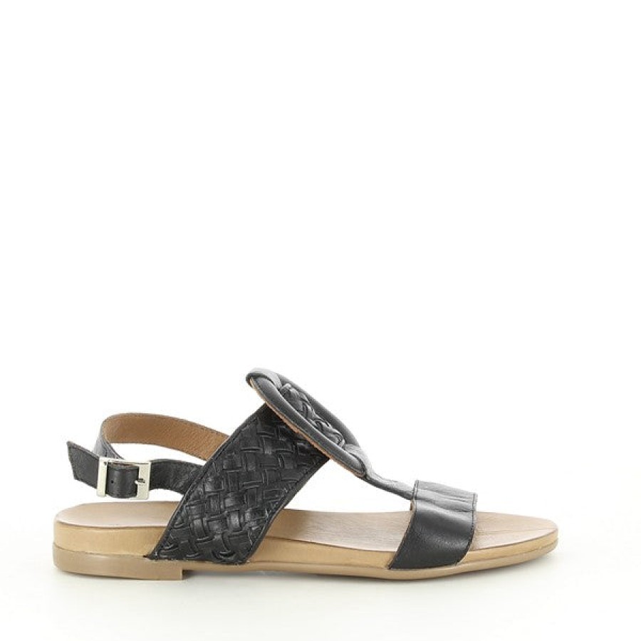 Womens Marco Dalessi Low Heels | Marco Dalessi Muki Black Sandal