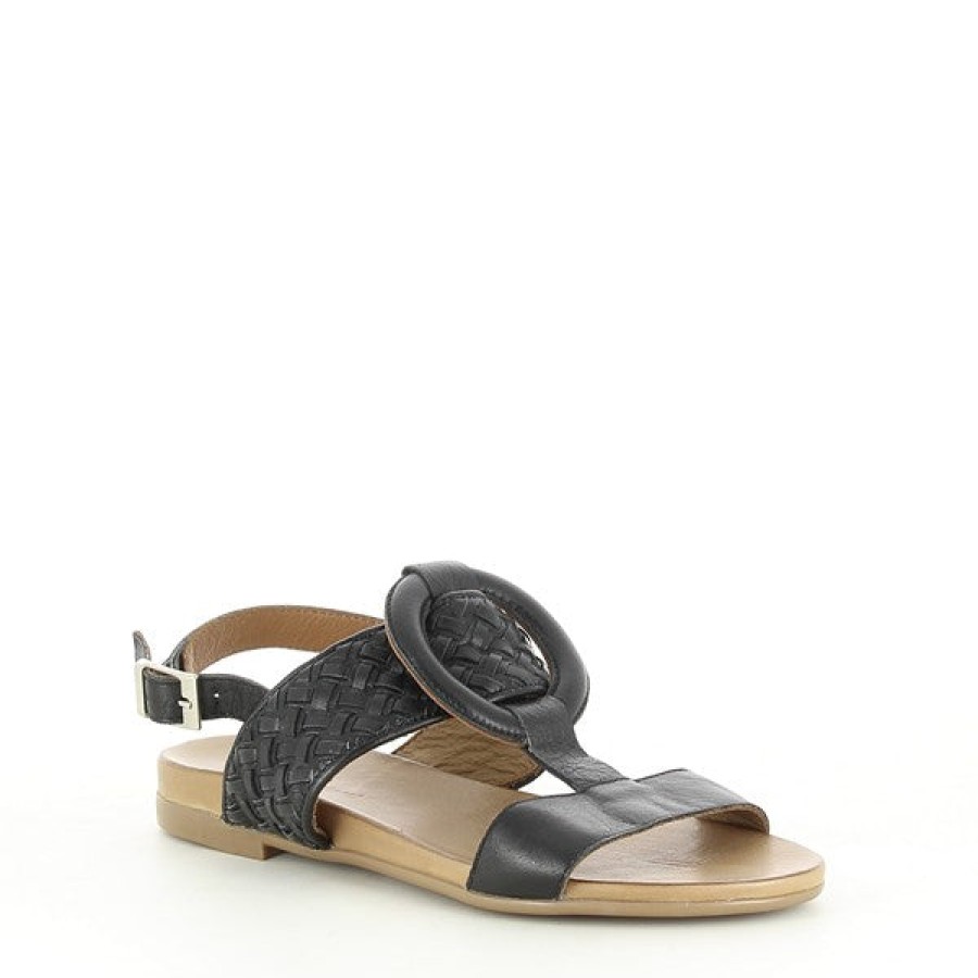 Womens Marco Dalessi Low Heels | Marco Dalessi Muki Black Sandal