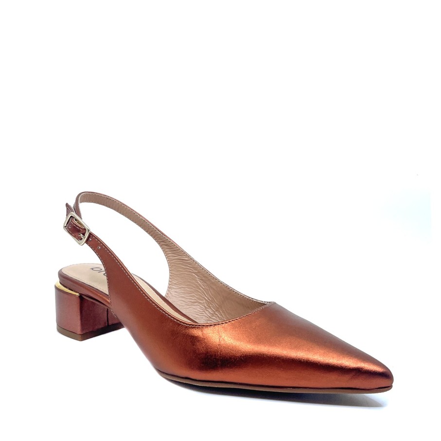 Womens Brazilio | Brazilio 1470509 Copper Slingback Heel