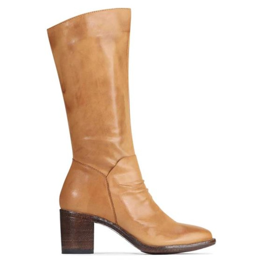 Womens Eos Knee High Boots | Eos Serafina Caramel Calf Boot