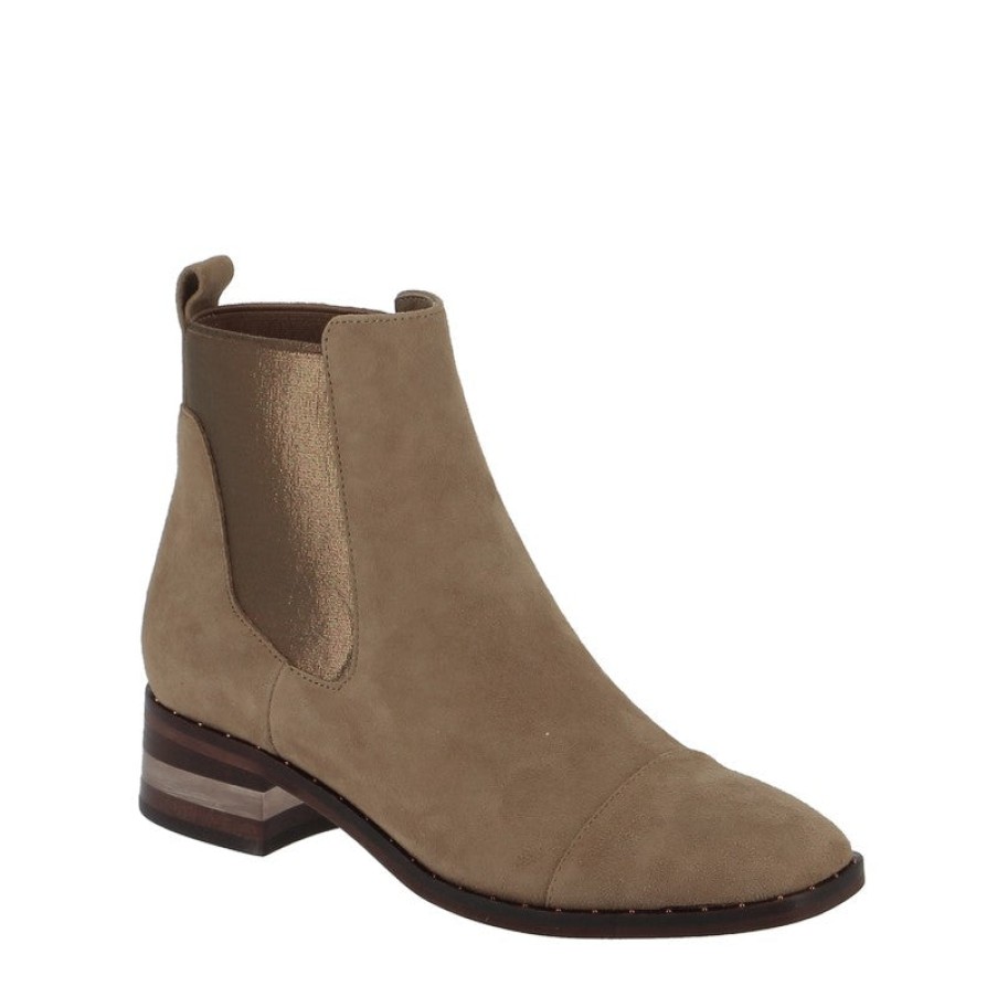 Womens Django & Juliette Ankle Boots | Django & Juliette Forda Light Chocolate Chelsea Boot