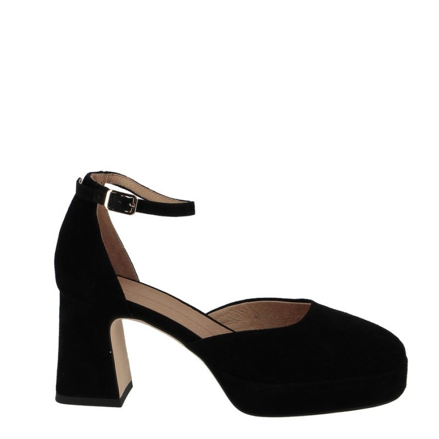 Womens Mollini | Mollini Nest Black Suede Platform Heel