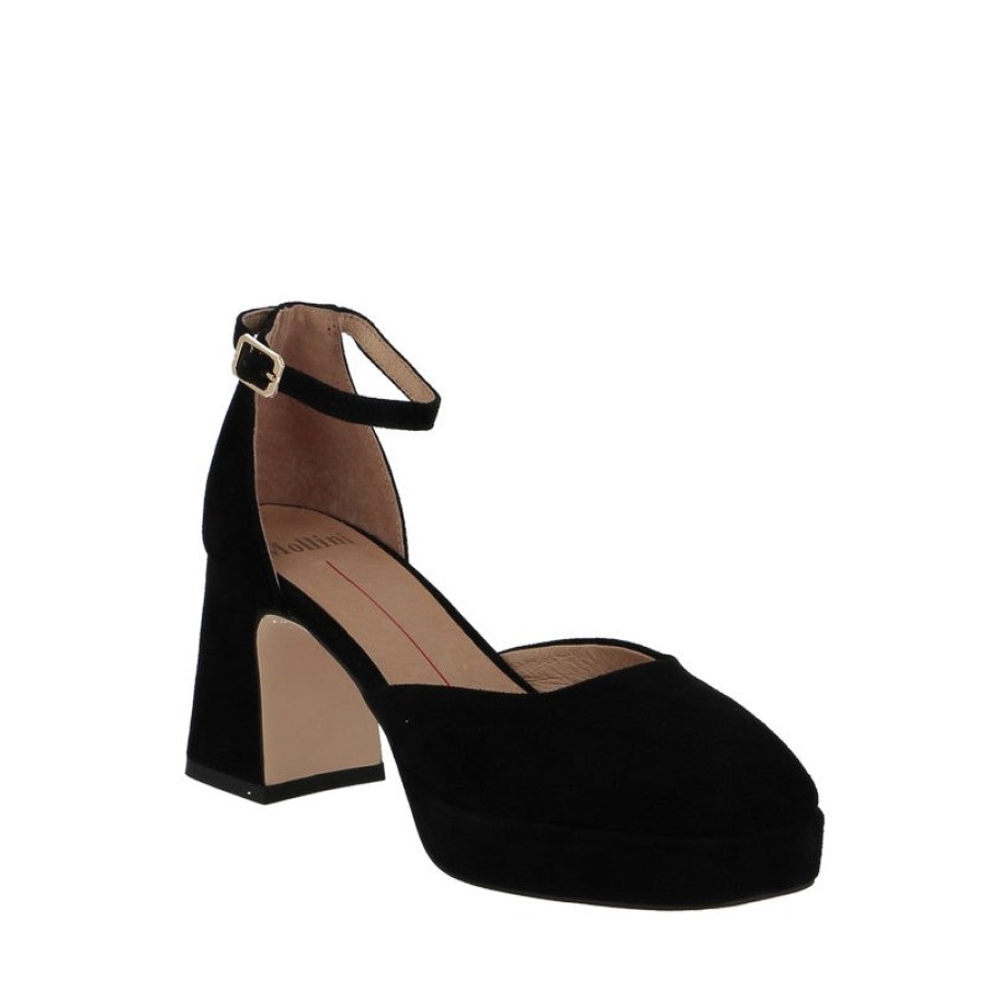 Womens Mollini | Mollini Nest Black Suede Platform Heel