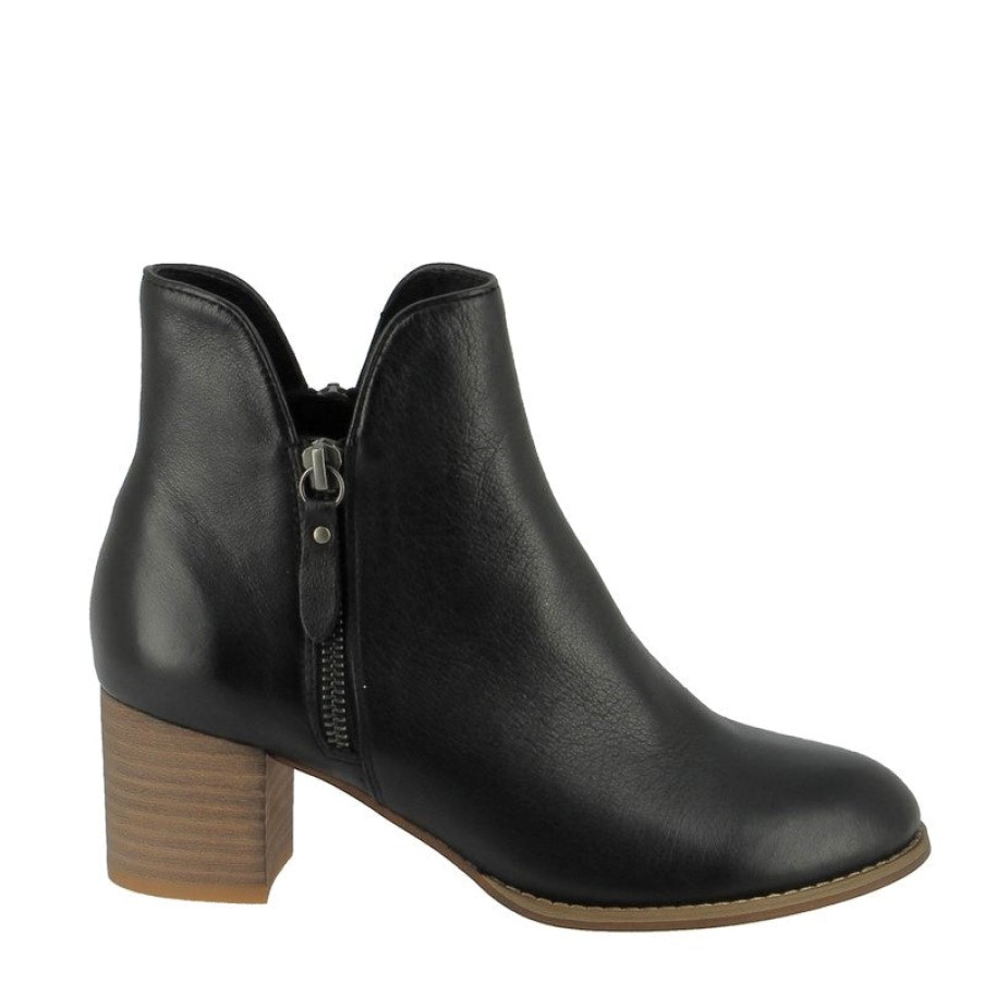 Womens Django & Juliette Mid Heels | Django & Juliette Shiannely Black Ankle Boot