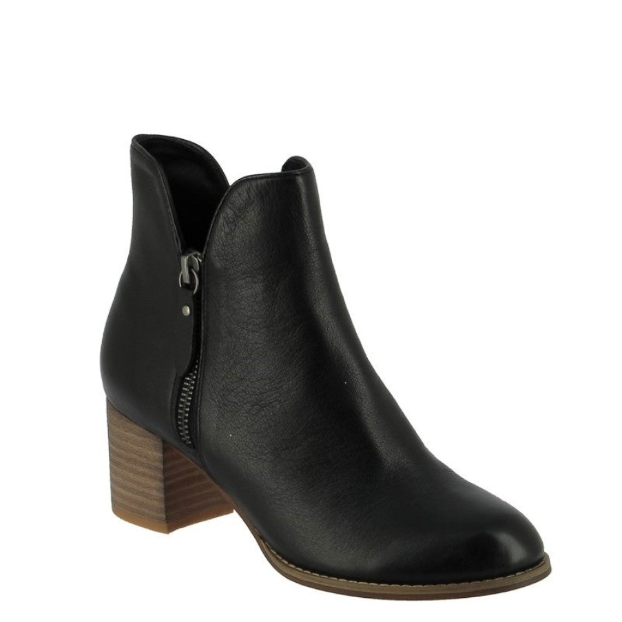 Womens Django & Juliette Mid Heels | Django & Juliette Shiannely Black Ankle Boot