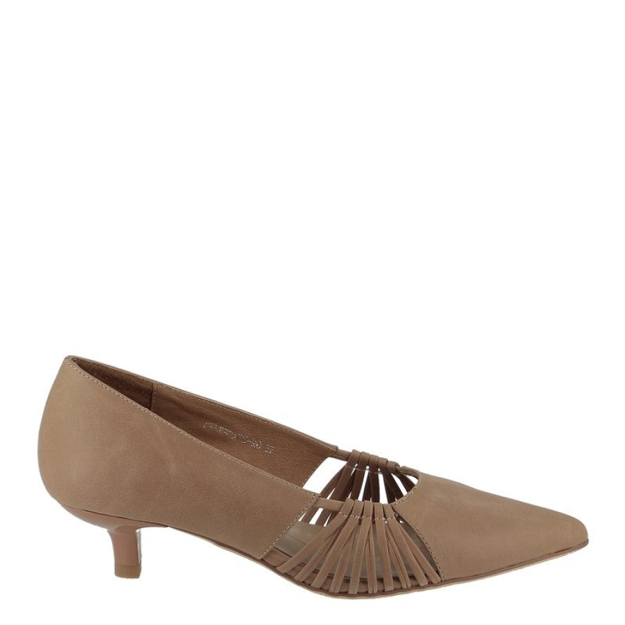 Womens Mollini Mid Heels | Mollini Celebrate Tan Pump