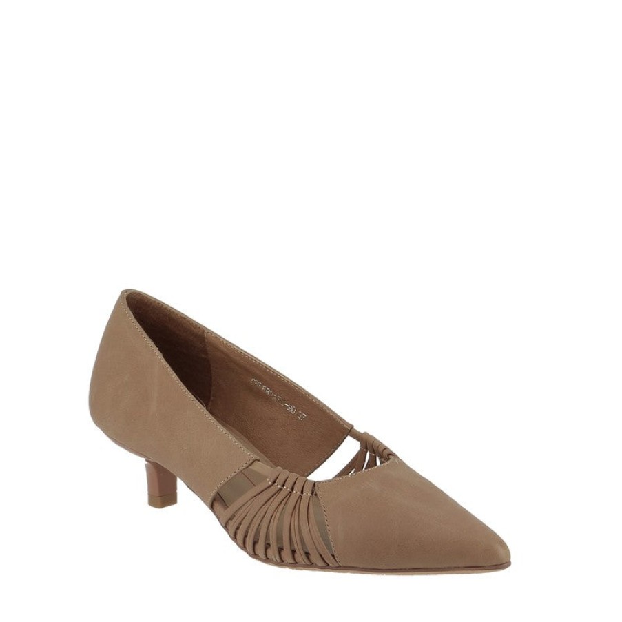 Womens Mollini Mid Heels | Mollini Celebrate Tan Pump