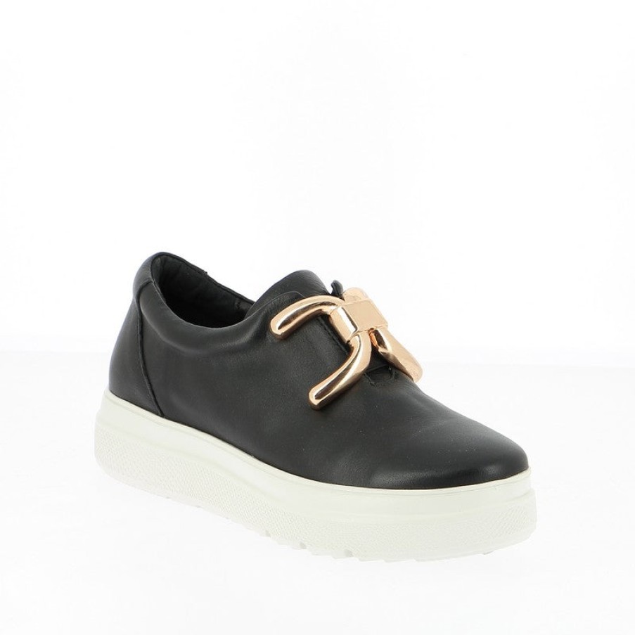 Womens Gelato | Gelato Bianca Black Slip On Sneaker