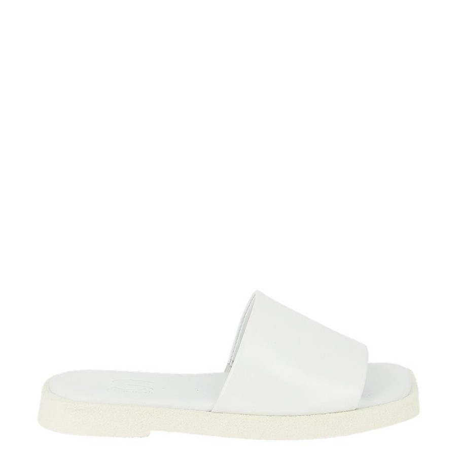 Womens Sempre Di Low Heels | Sempre Di 9554 White Slide