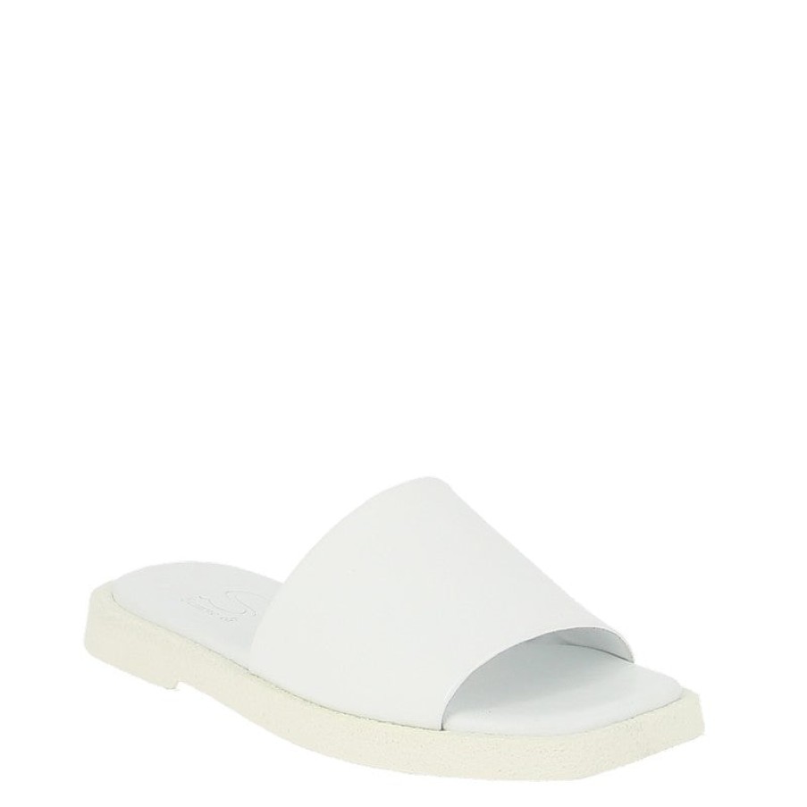 Womens Sempre Di Low Heels | Sempre Di 9554 White Slide