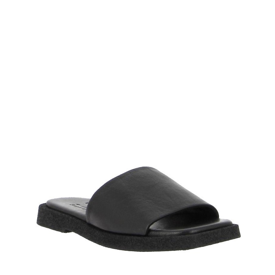 Womens Sempre Di Low Heels | Sempre Di 9554 Black Slide