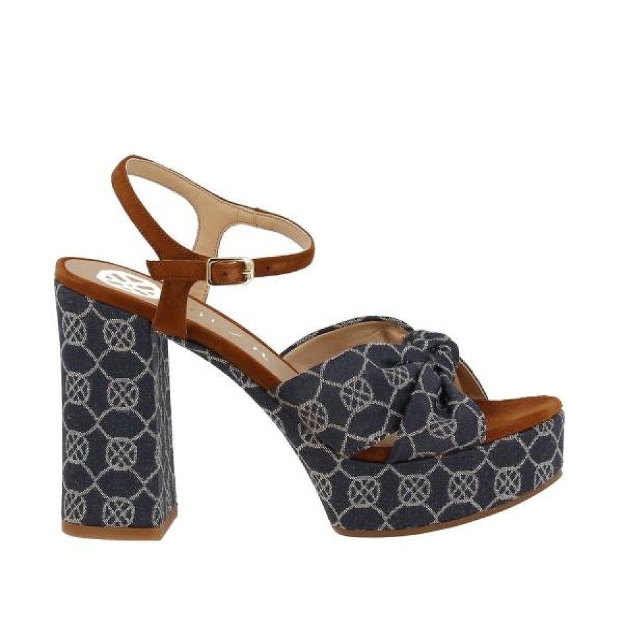 Womens Unisa High Heels | Unisa Venza Denim Platform Sandals