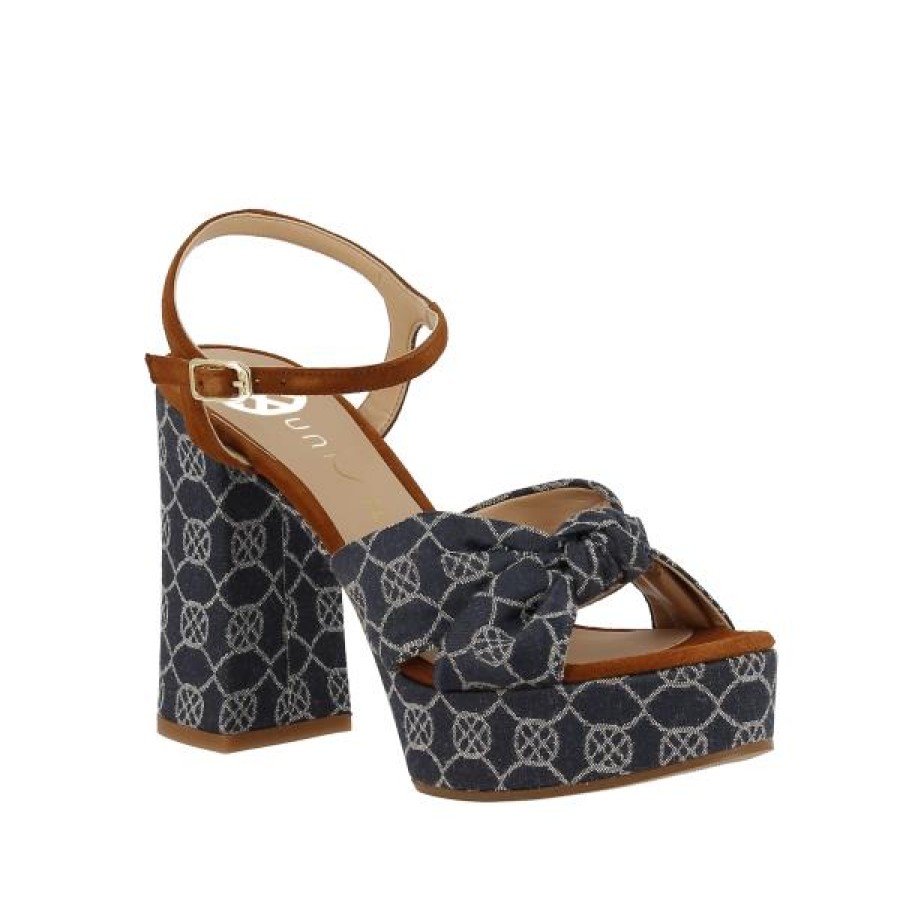 Womens Unisa High Heels | Unisa Venza Denim Platform Sandals