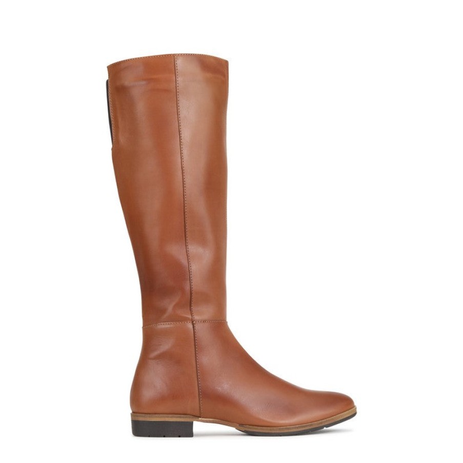 Womens Eos Knee High Boots | Eos Gaetan Brandy Knee High Boot