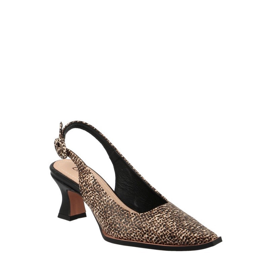 Womens Brazilio Mid Heels | Brazilio 5330002 Ocelot Slingback