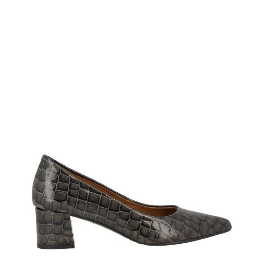 Womens Quait Mid Heels | Quait 18835 Charcoal