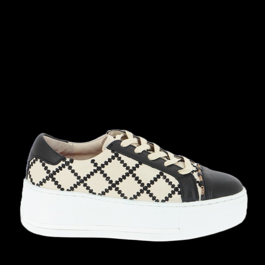 Womens Alfie & Evie | Alfie & Evie Frankie Black/Cream Sneaker