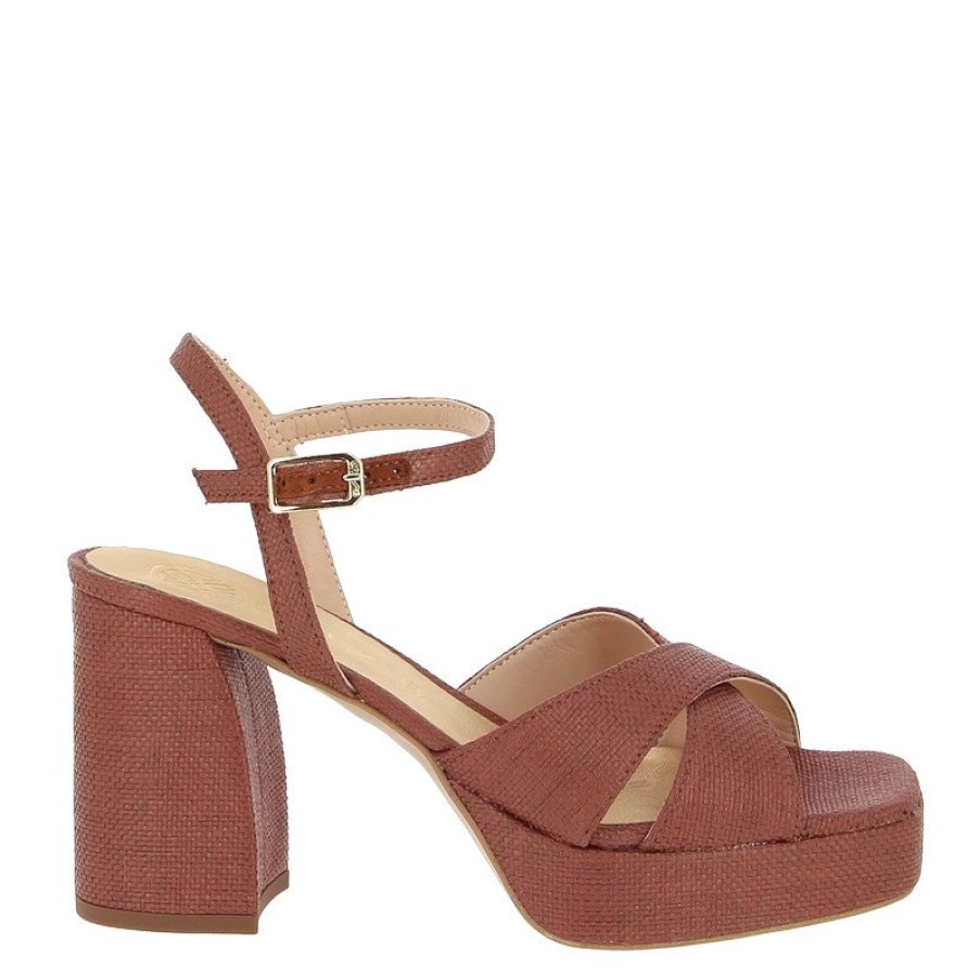 Edits Unisa | Unisa Ozzy Terracota Raffia Platform Sandal