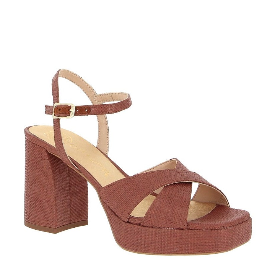 Edits Unisa | Unisa Ozzy Terracota Raffia Platform Sandal