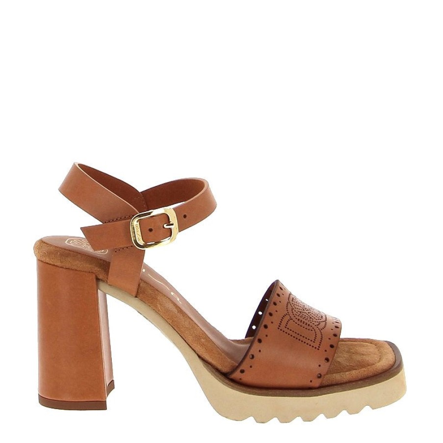 Womens Unisa High Heels | Unisa Sonar Tan Platform Heel