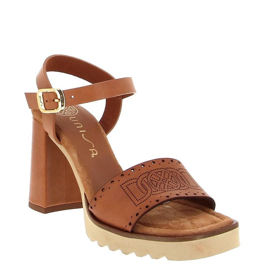 Womens Unisa High Heels | Unisa Sonar Tan Platform Heel