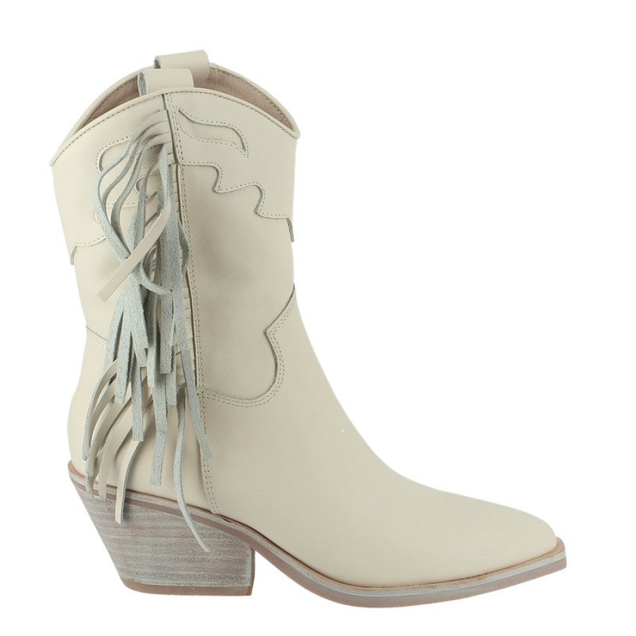 Womens Mollini Ankle Boots | Mollini Riskea Winter White Western Boot