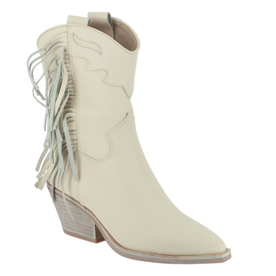 Womens Mollini Ankle Boots | Mollini Riskea Winter White Western Boot