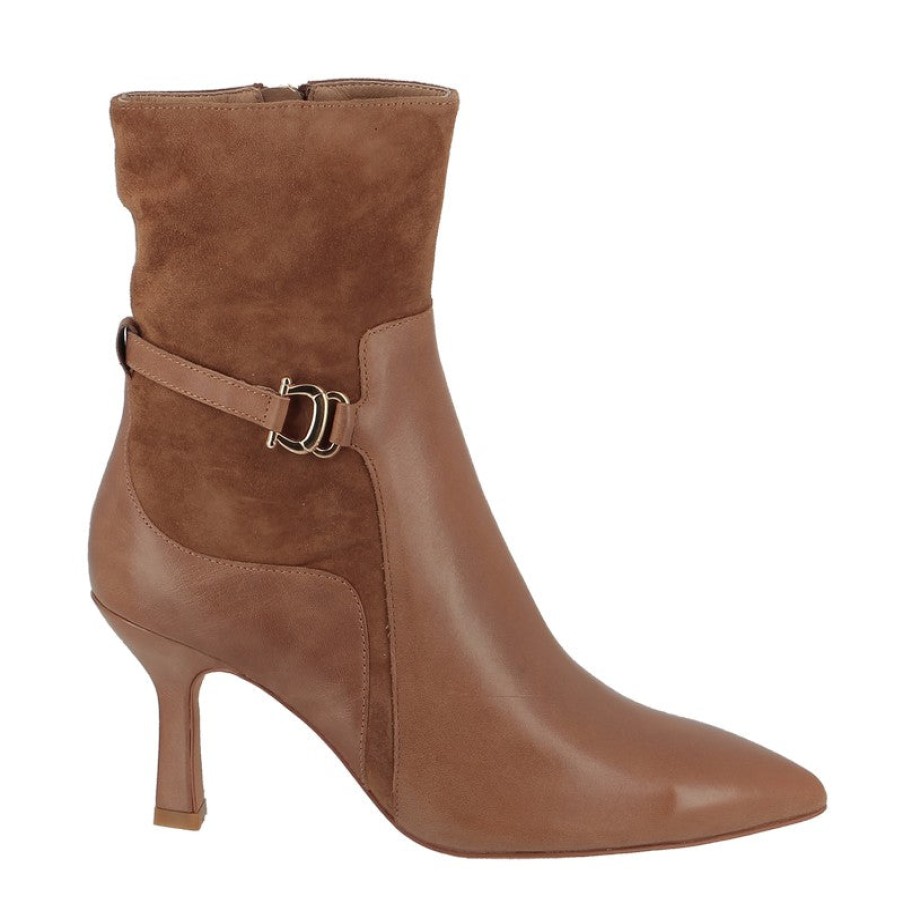 Womens Top End High Heels | Top End Libbor Tan Ankle Boot