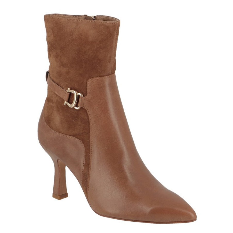 Womens Top End High Heels | Top End Libbor Tan Ankle Boot