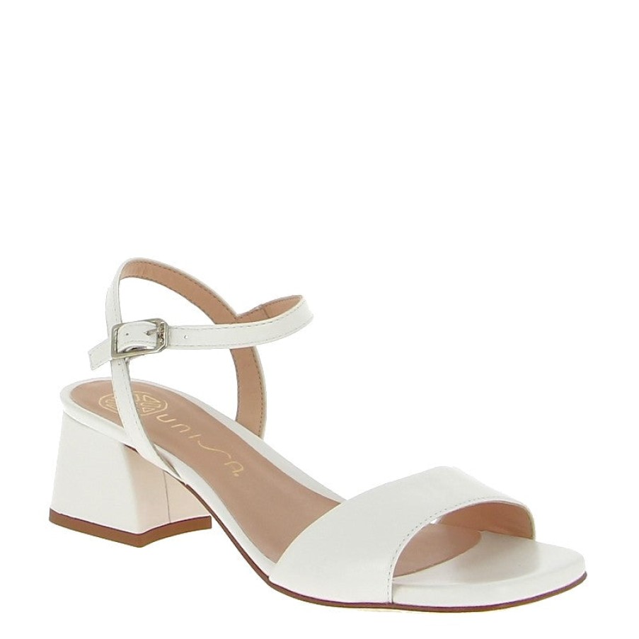 Edits Unisa | Unisa Kirk White Heeled Sandal