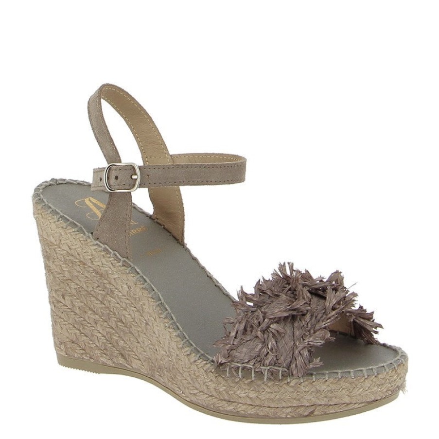 Womens Juncal Aguirre | Juncal Aguirre 2659 Grey Wedge Espadrille