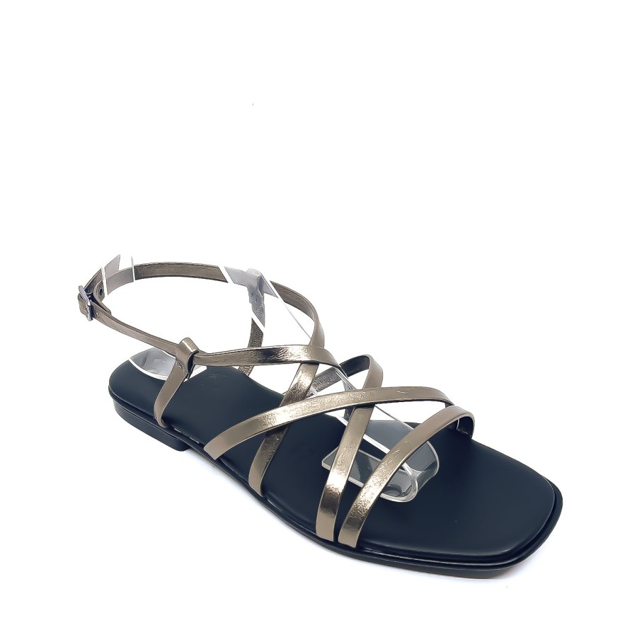 Womens Antichi Romani Low Heels | Antichi Romani 292 Pewter Sandal