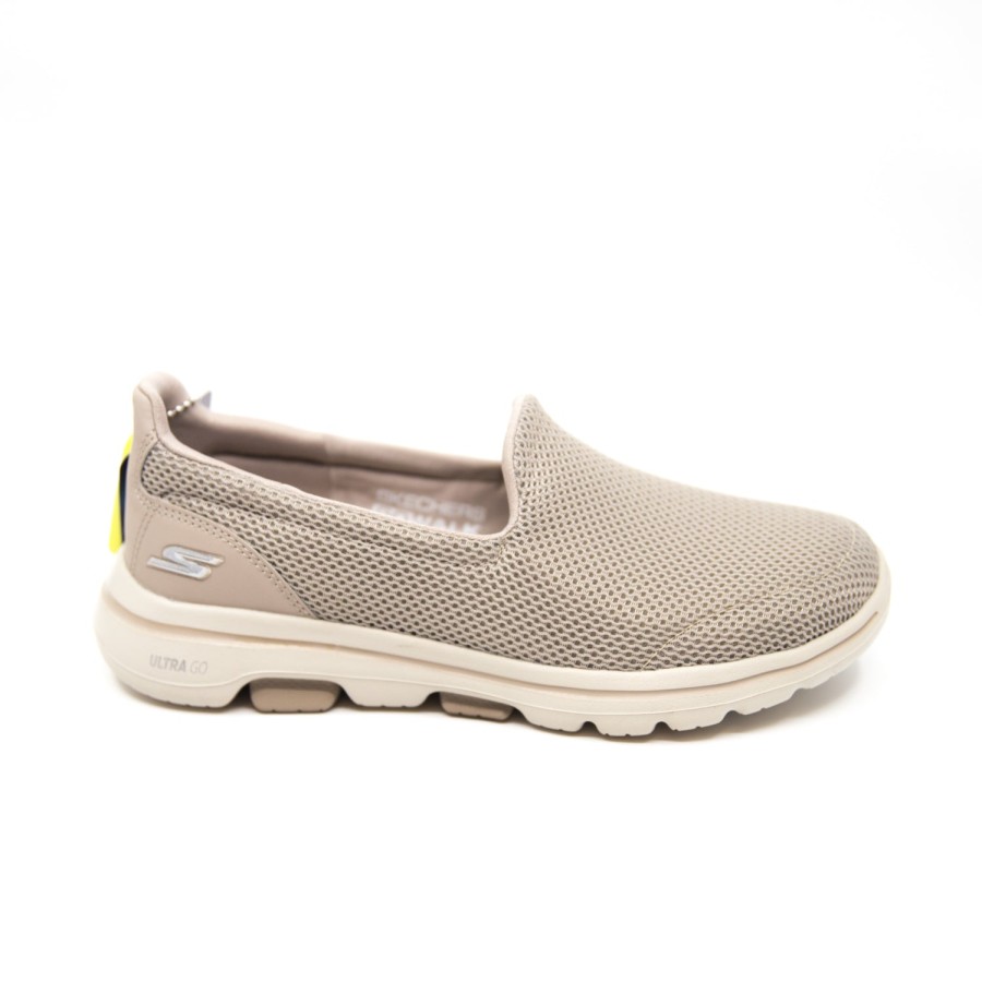 Womens Skechers | Skechers 15901 Taupe Slip Ons