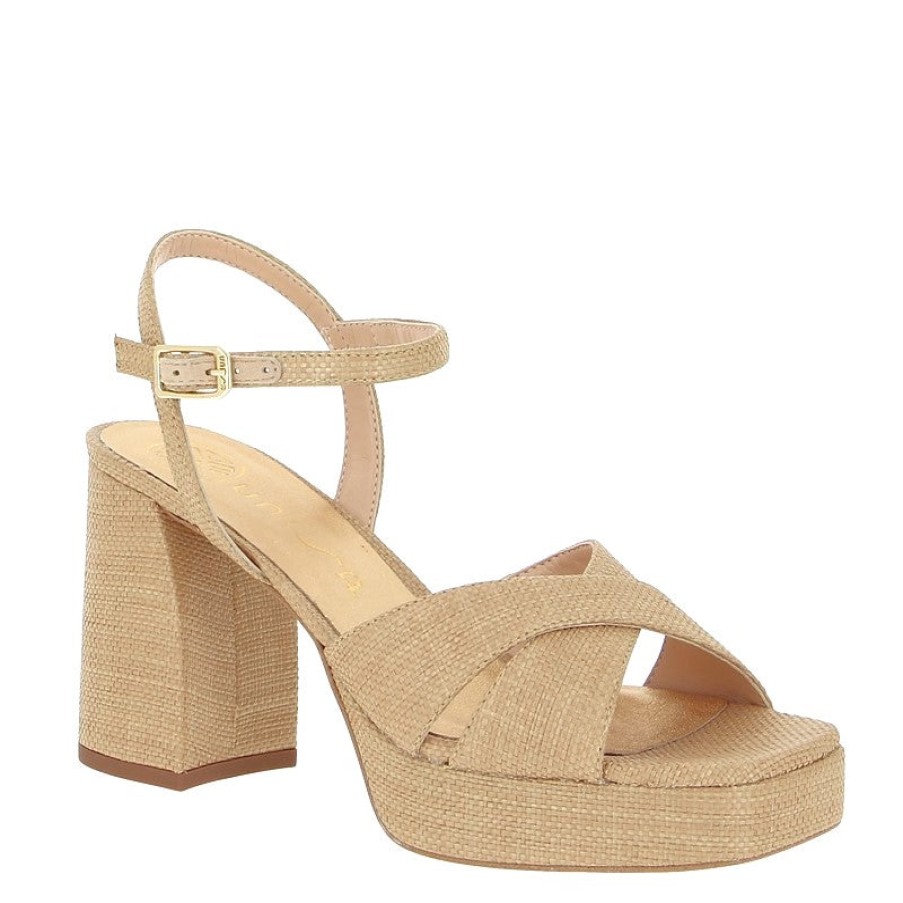 Edits Unisa | Unisa Ozzy Natural Raffia Platform Sandal