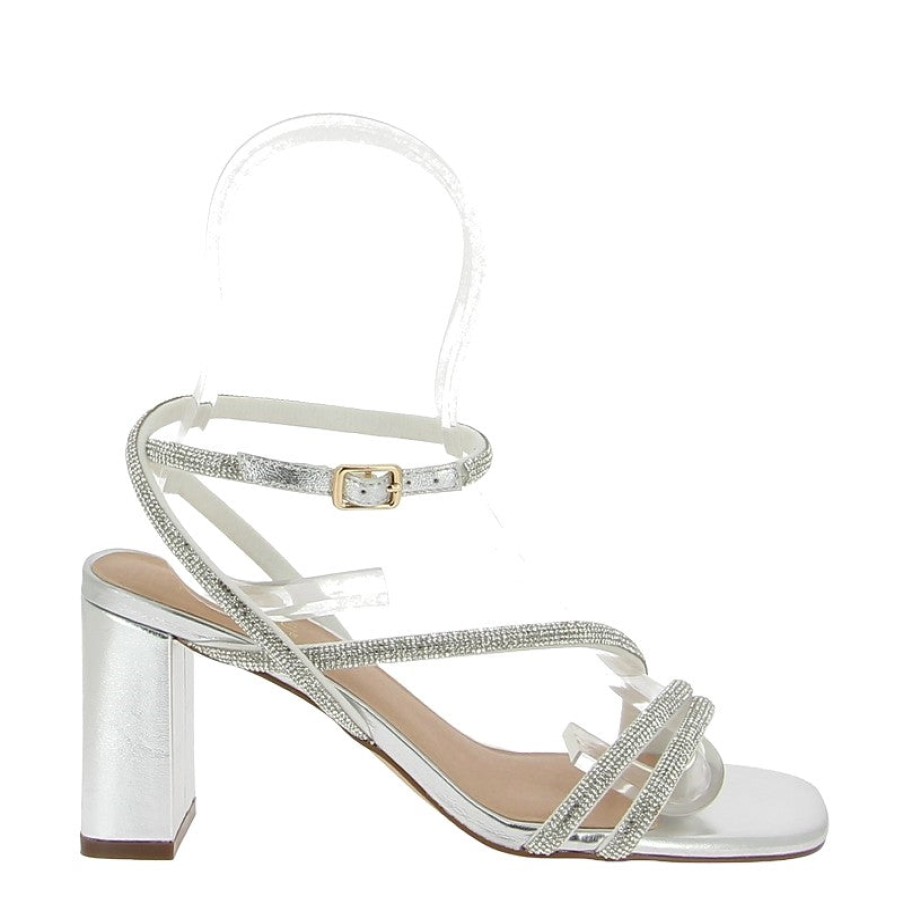 Edits Nude | Nude Dante Silver Heeled Sandal